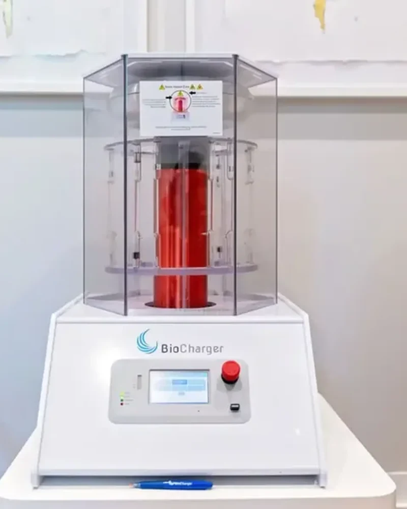 The BioCharger unit standing in the Wellness Solutions studio