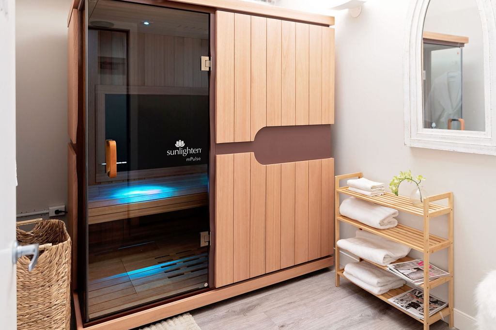 Wellness Solutions Sunlighten infrared sauna booth